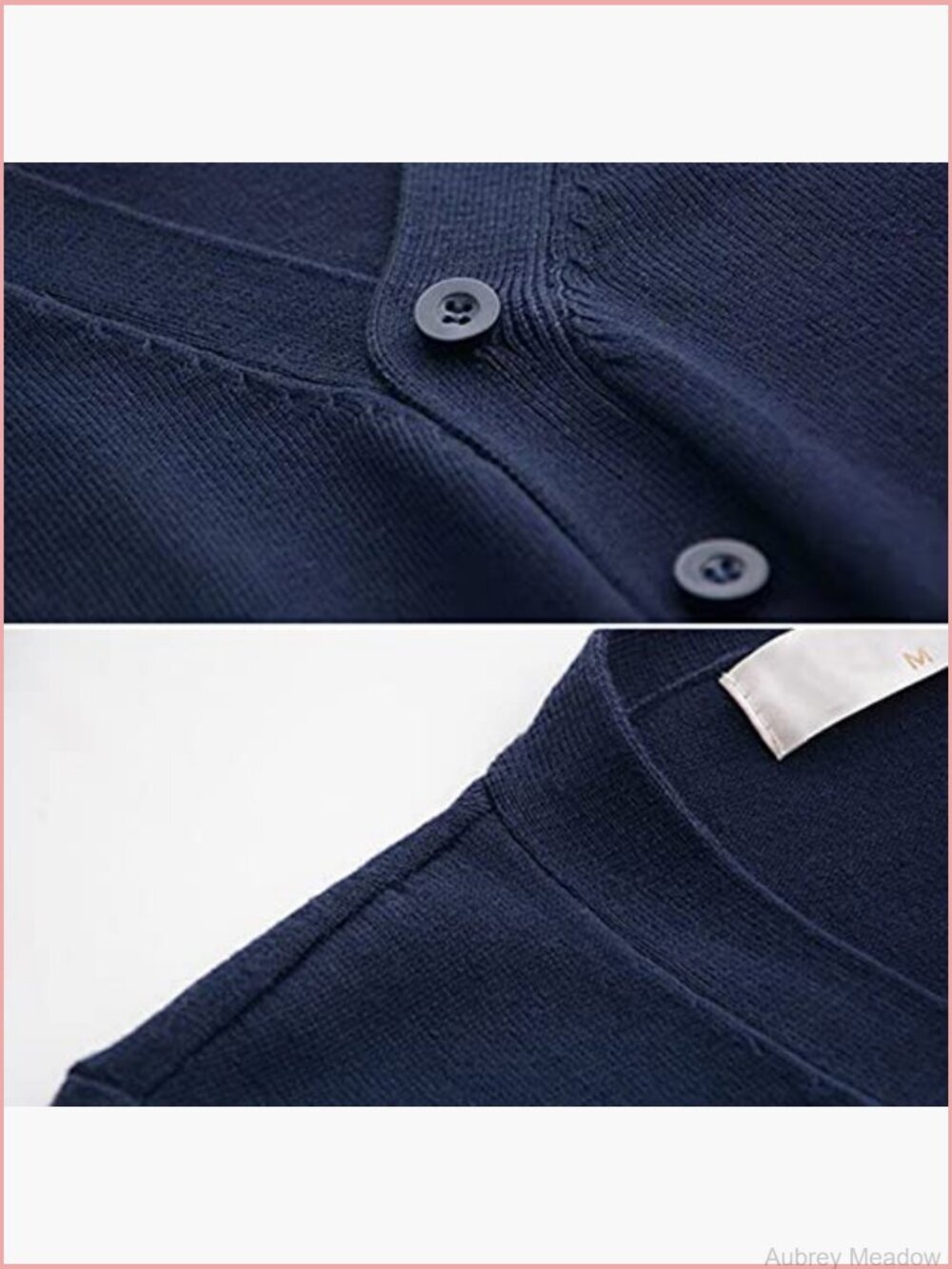 Women's Cardigan V-Neck Button Down Knit Sweater with Pockets - Picture 5 of 7